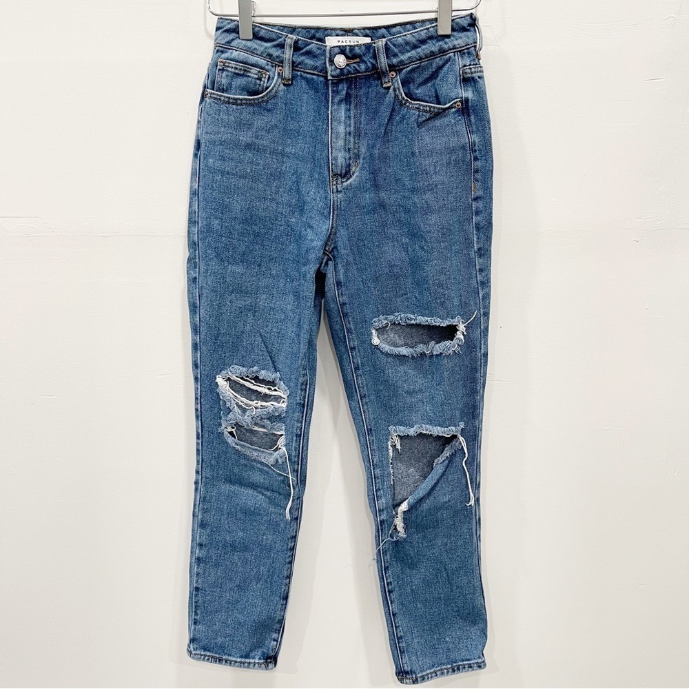 Pacsun Distressed Blowout Mom Jeans High Rise Size 25